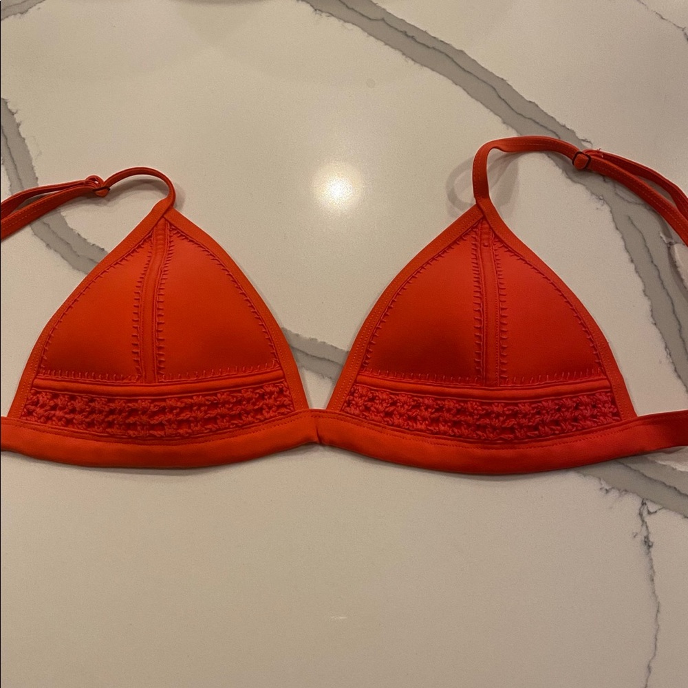 Red Triangl neoprene bikini top